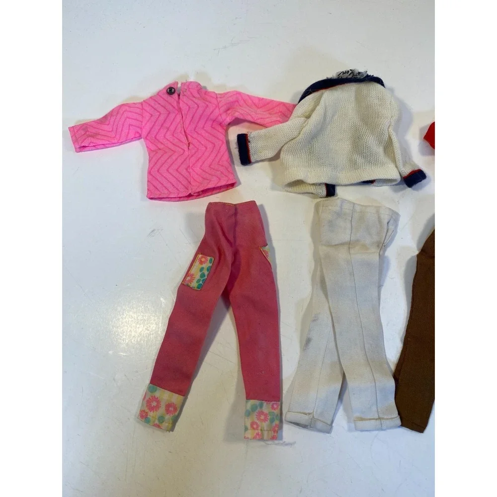 Vintage Barbie Ken Clothes Lot of 7 Pants and Shirts 3 Shirts 4 Pants